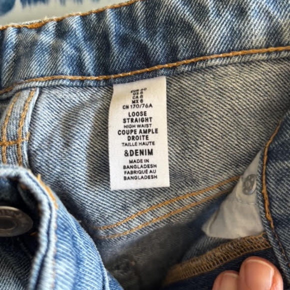 H&M distressed wide leg straight jeans - Picture 2 of 4